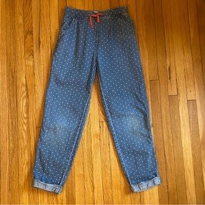 Mini Boden Polka Dot Denim Joggers